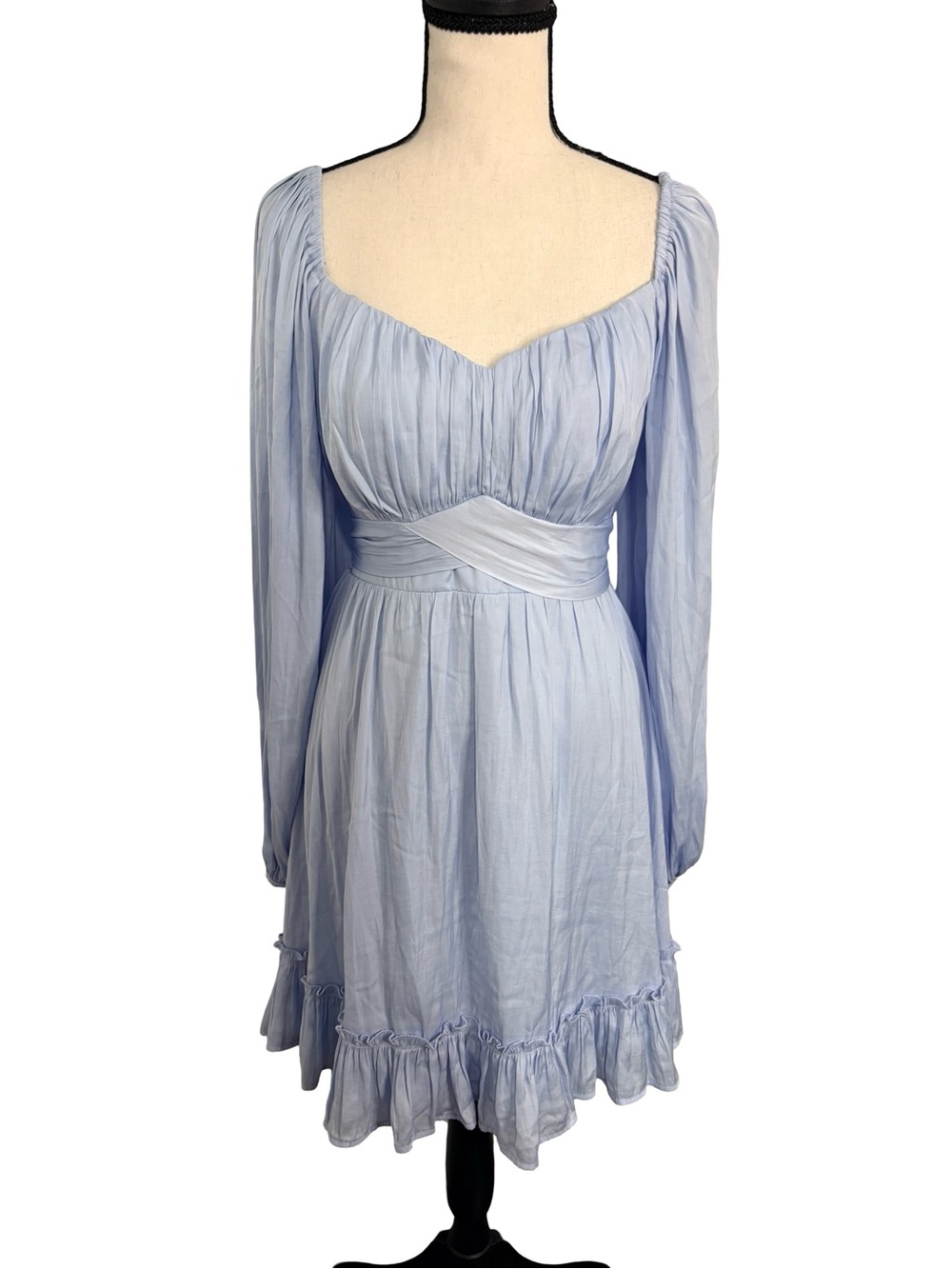 Saints &‎ Secrets Harlow Tie Back Satin Mini Dress BNWT Blue Size L